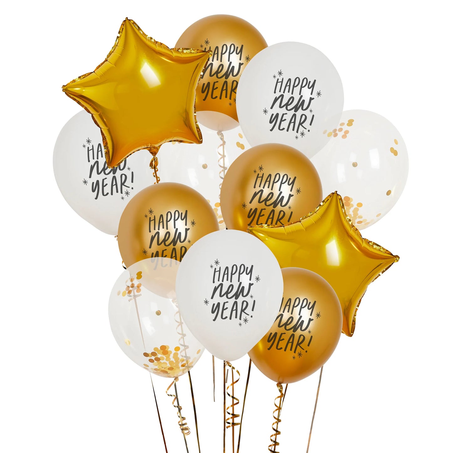 Happy New Year Inflated Balloon Bouquet
