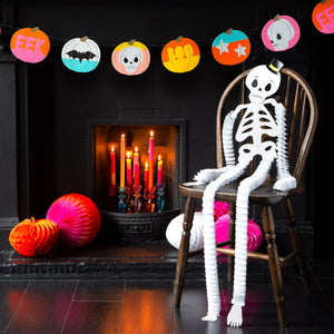 Halloween Skeleton Paper Honeycomb Hanging Decorations