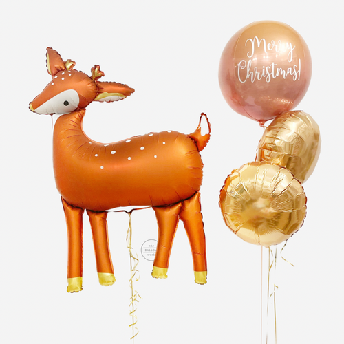 Festive Christmas Reindeer Balloon Bouquet