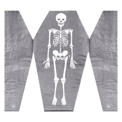 Pop Out Skeleton Coffin Paper Halloween Napkins