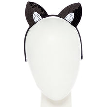 Black Sequin Cat Ears