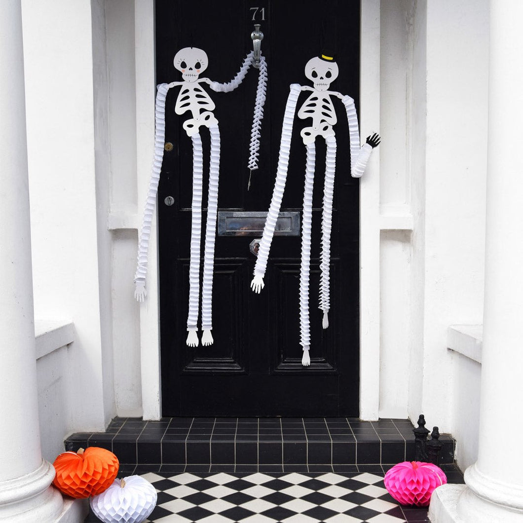 Halloween Skeleton Paper Honeycomb Hanging Decorations