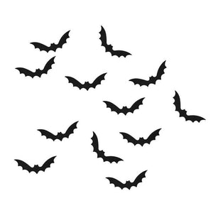 Black Wooden Bat Halloween Confetti