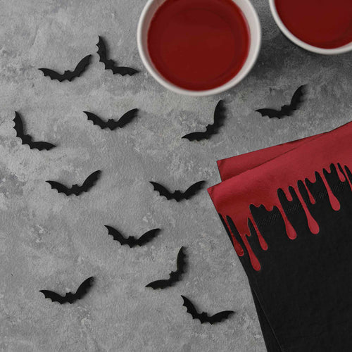 Black Wooden Bat Halloween Confetti