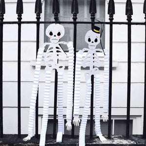 Halloween Skeleton Paper Honeycomb Hanging Decorations