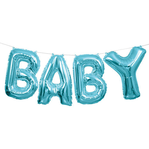 Blue Baby Air Fill Balloon Banner