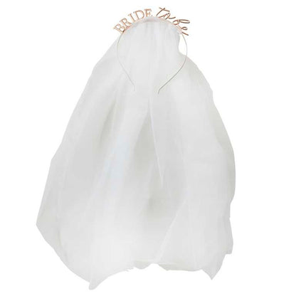Metal Bride To Be Hen Party Veil Headband
