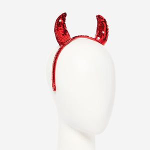 Sequinned Devil Horns Headband