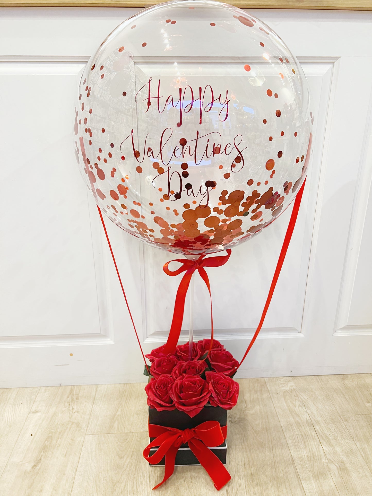 Hat Box Flower and Inflated Balloon