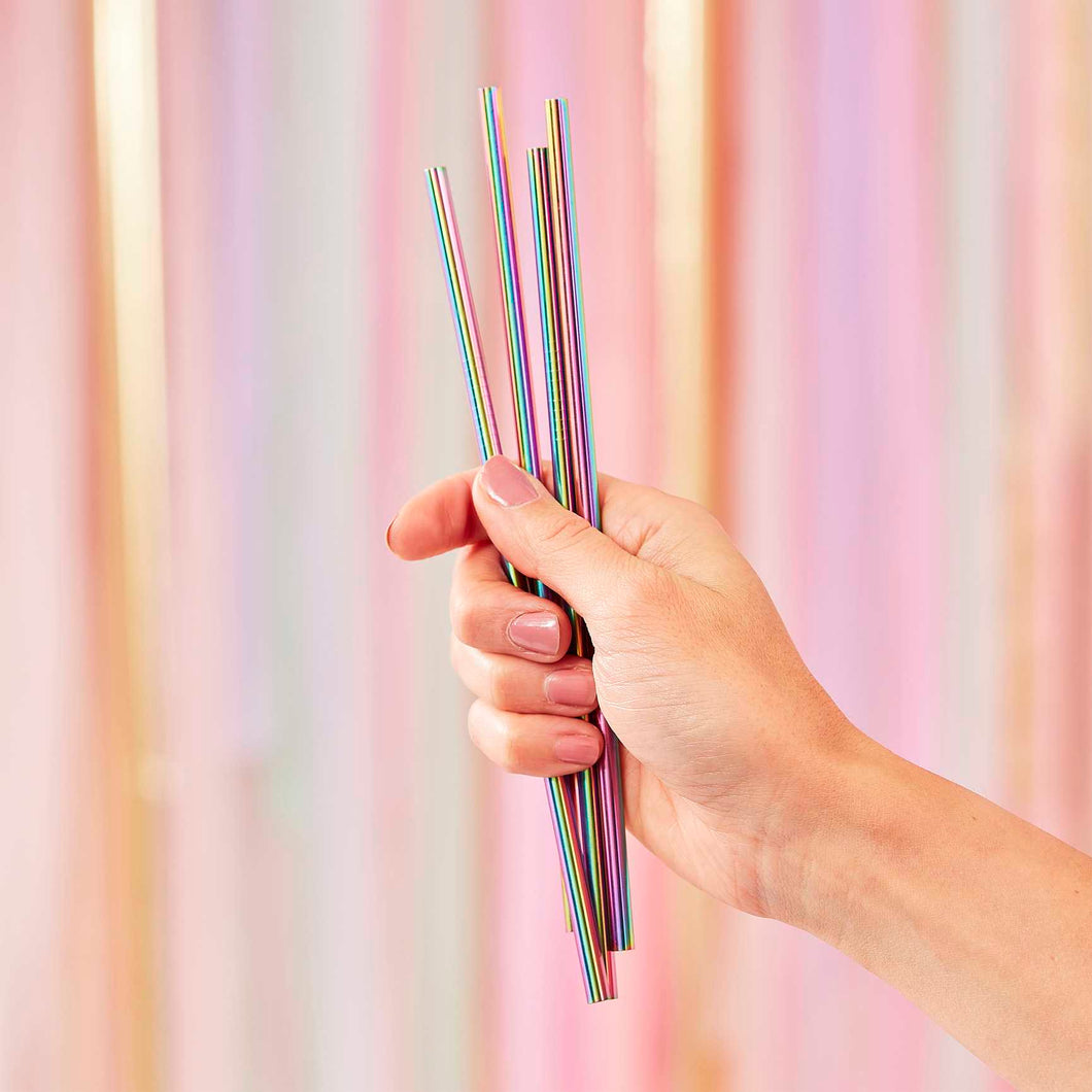 Rainbow Stainless Steel Straws
