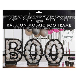 Black BOO Halloween Balloon Mosaic