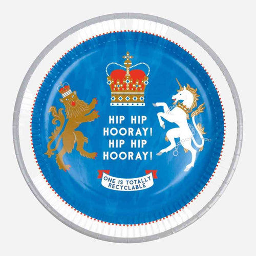 Large Royal Jubilee Paper Plates - 8 Pack