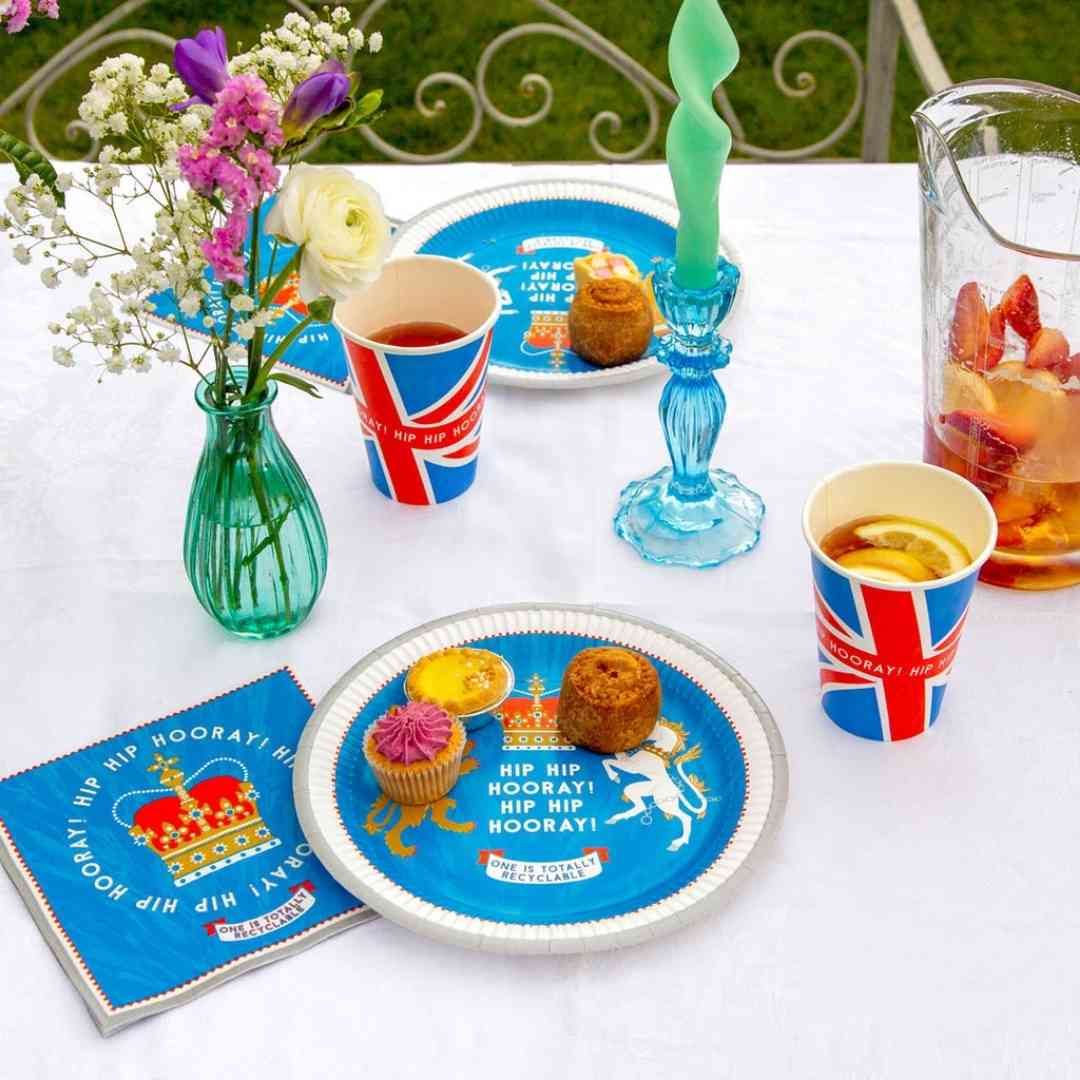 Large Royal Jubilee Paper Plates - 8 Pack