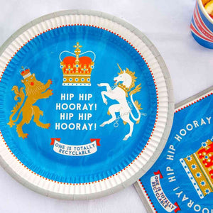 Large Royal Jubilee Paper Plates - 8 Pack