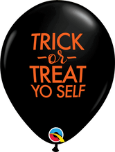 Latex Trick or Treat Yo Self Inflated Halloween Balloon