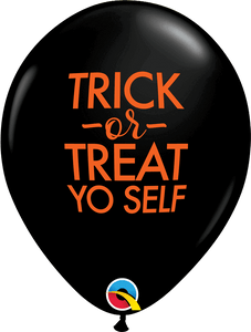 Latex Trick or Treat Yo Self Inflated Halloween Balloon