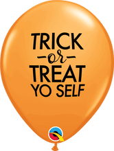 Latex Trick or Treat Yo Self Inflated Halloween Balloon