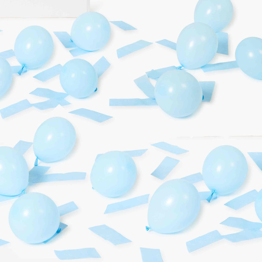 12 Mini Balloons Light  Blue