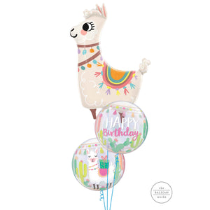 Big Birthday Llama Balloon Bouquet