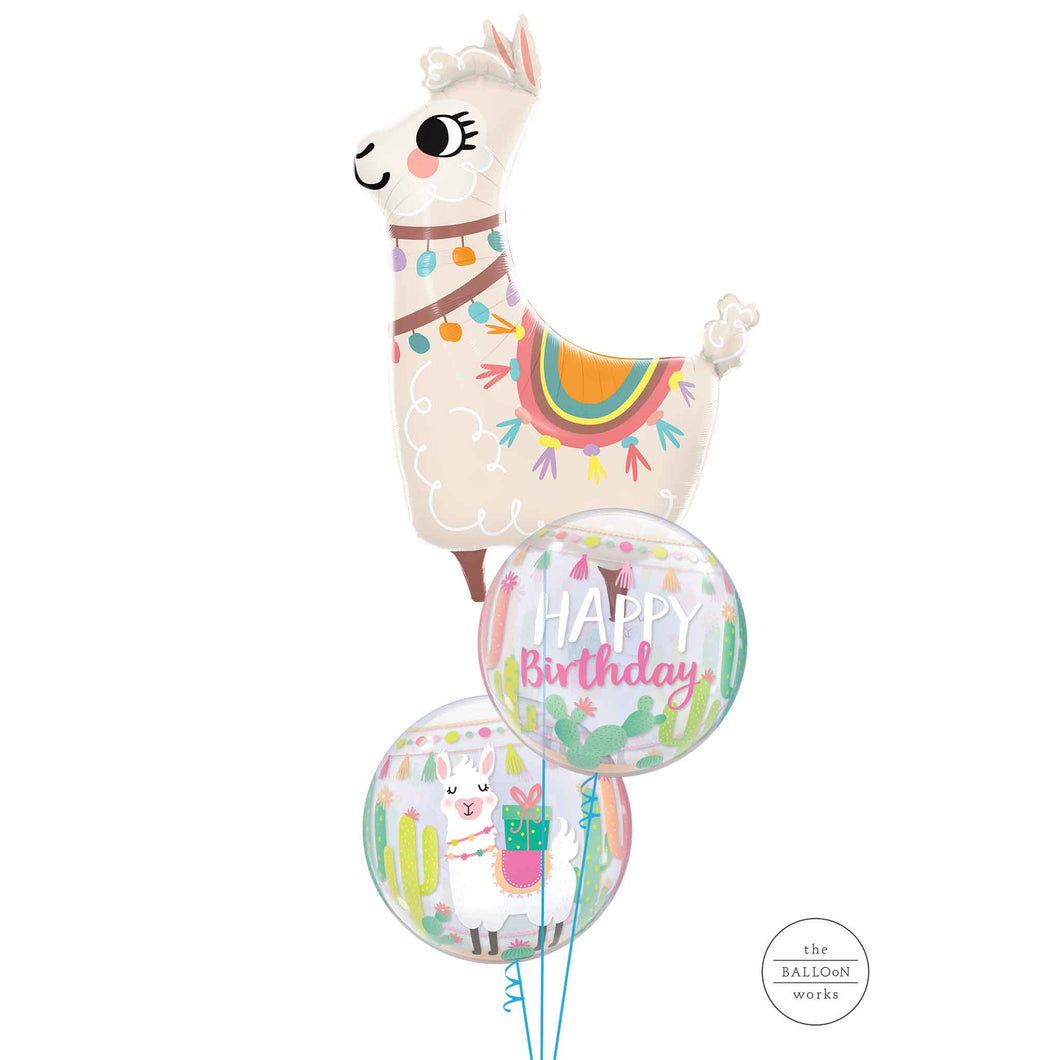 Big Birthday Llama Balloon Bouquet
