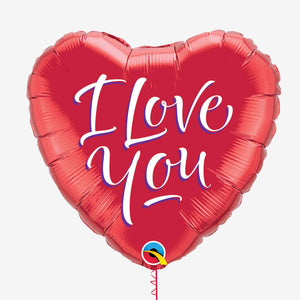 I Love You Script Foil Balloon