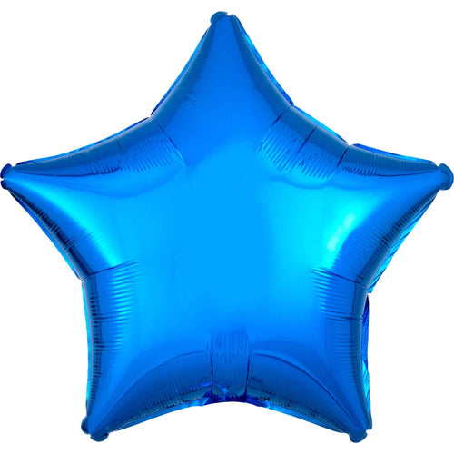 Blue Star Inflated Foil Balloon
