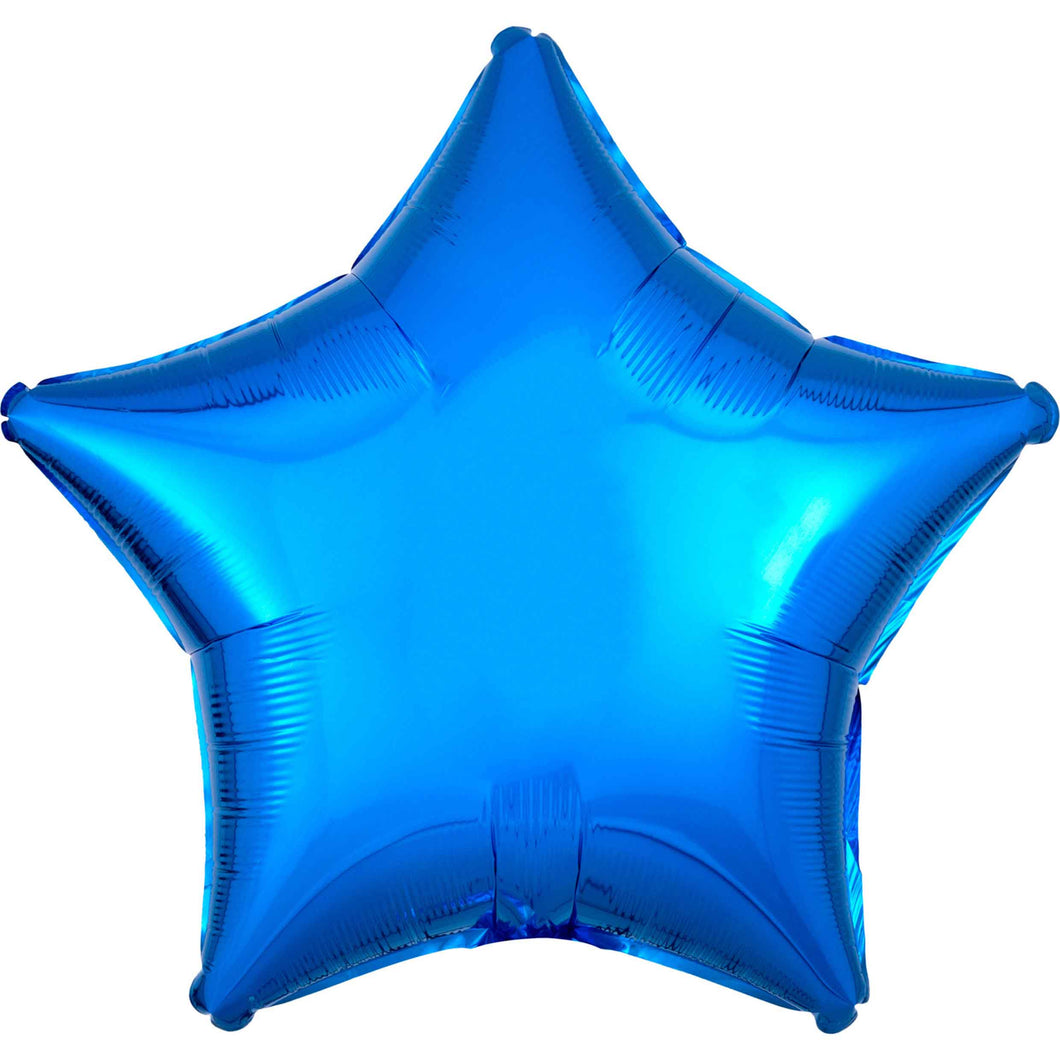 Blue Star Inflated Foil Balloon