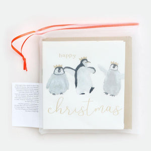 Trees & Penguins Mixed Charity Christmas Cards Pack of 8