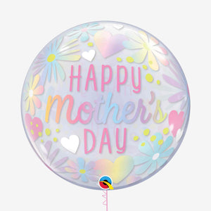 Mother's Day Floral Pastel Bubble Balloon