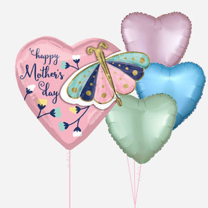 Happy Mother's Day Butterfly & Heart Bouquet