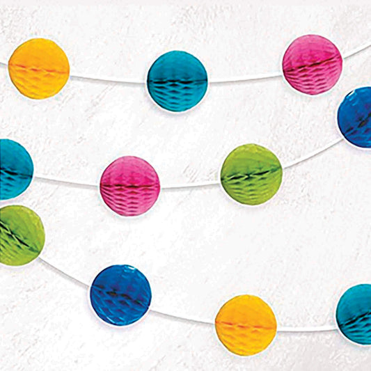 Multicolour Honeycomb Ball Garland