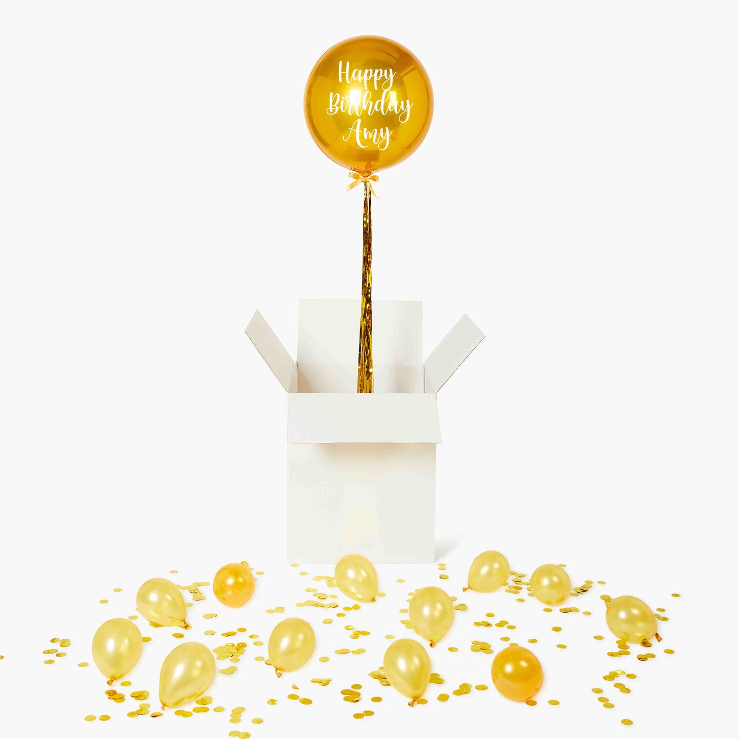 Personalised Gold Orbz Foil Balloon in a Box