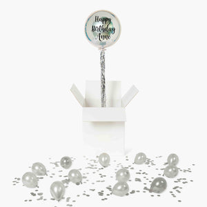 Personalised Silver Orbz Foil Balloon in a Box