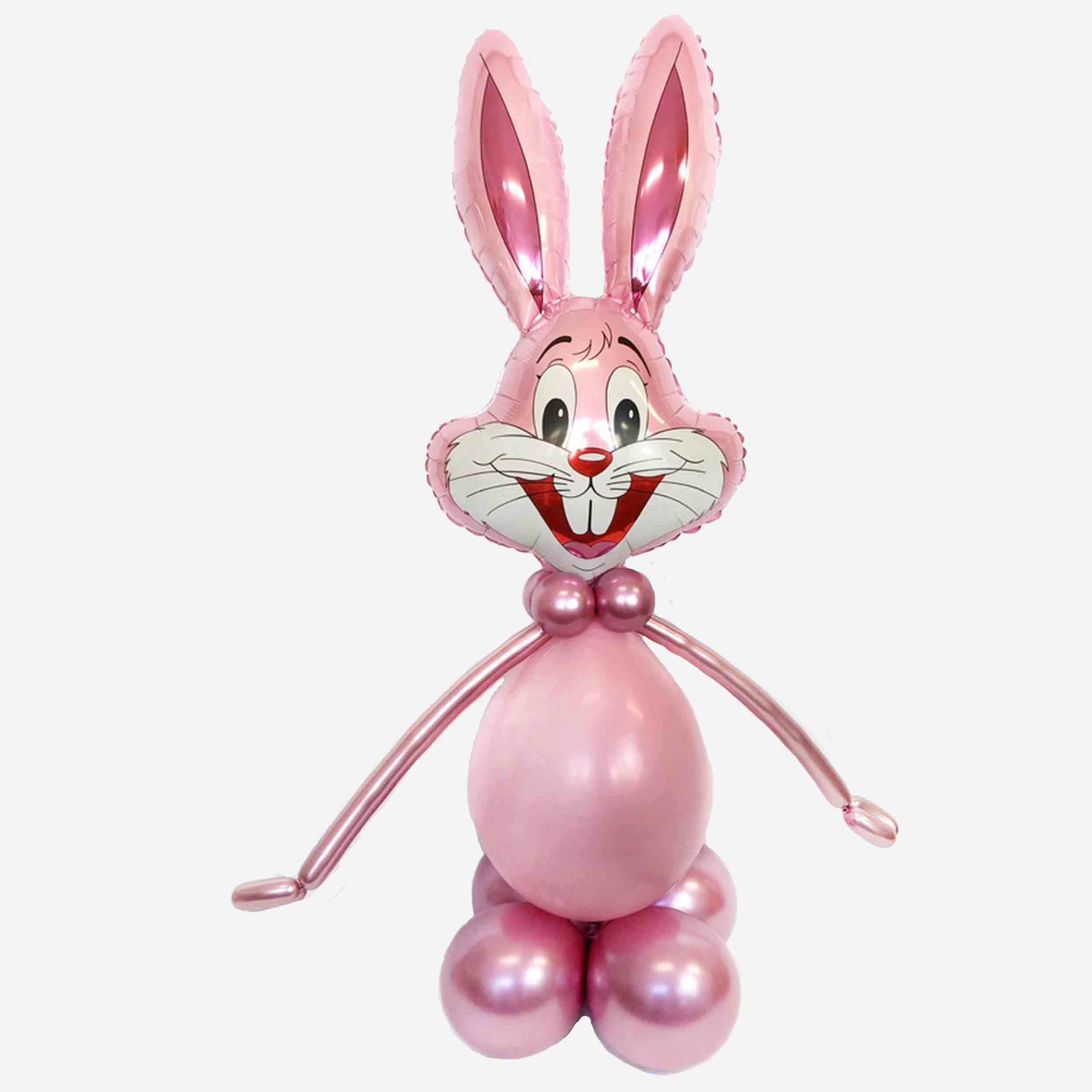 Adorable Pink Easter Bunny Inflated – The Balloon Works
