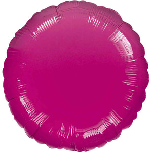 Fucshia Circle Inflated Foil Balloon