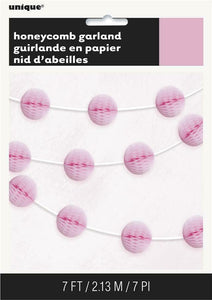 Light Pink Honeycomb Ball Garland