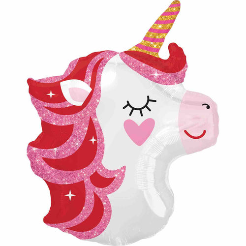 Pretty in Pink Unicorn Junior Shape Inflated Balloon