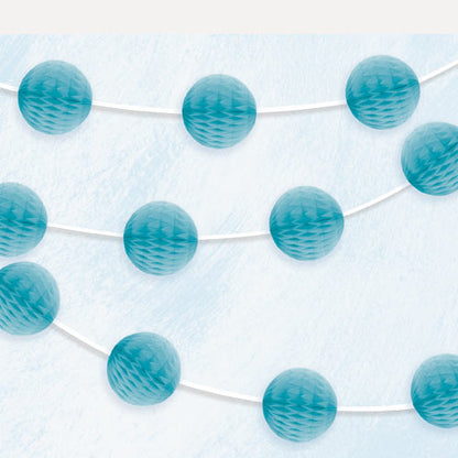 Light Blue Honeycomb Ball Garland