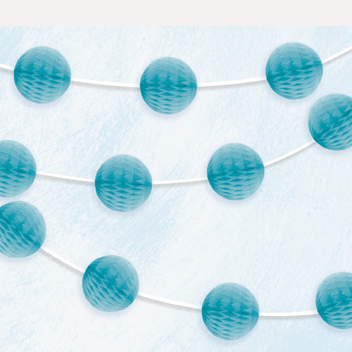 Light Blue Honeycomb Ball Garland
