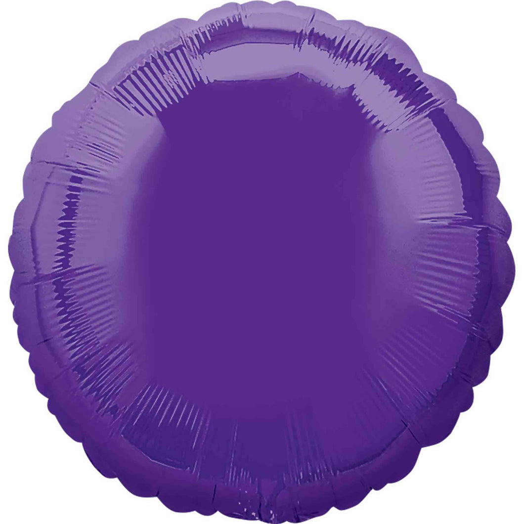 Purple Circle Inflated Foil Balloon