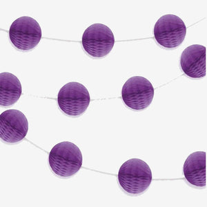 Purple Honeycomb Ball Garland
