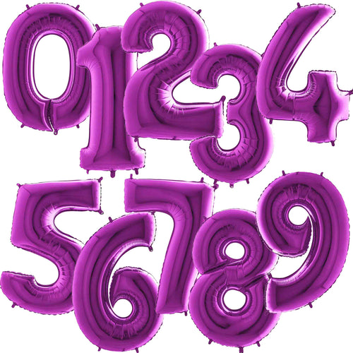 Purple Foil Number Balloons 40
