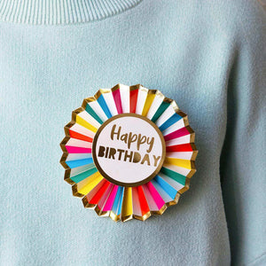 Rainbow Happy Birthday Badge