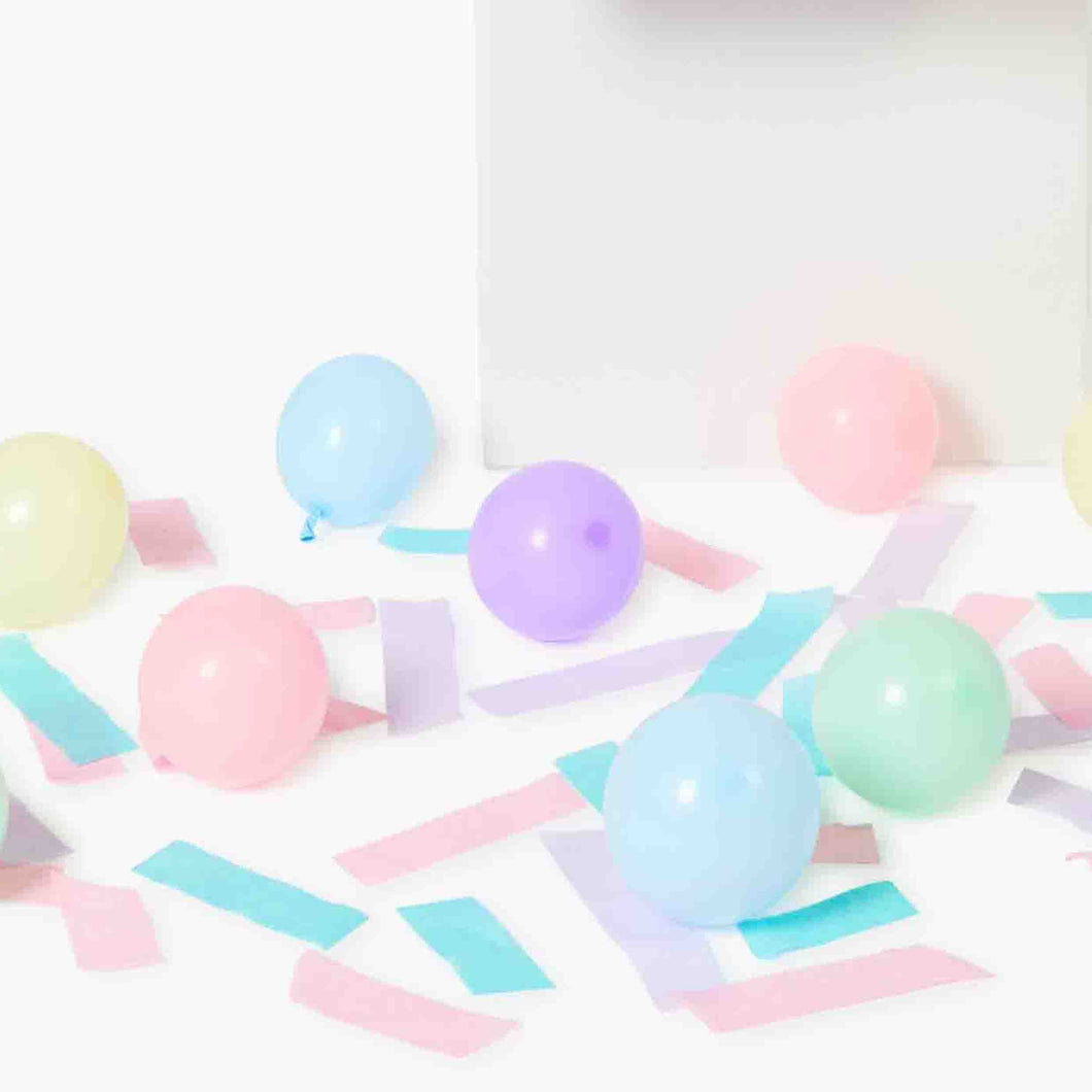 12 Mini Balloons Pastel Rainbow