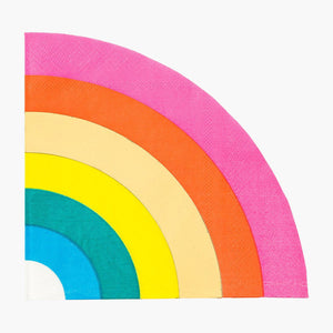 Rainbow Birthday Shaped Napkins