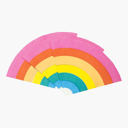 Rainbow Birthday Shaped Napkins