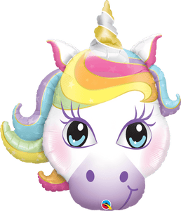 Pastel Rainbow Unicorn Inflated Balloon