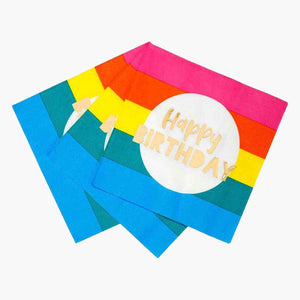 Rainbow Happy Birthday Napkin