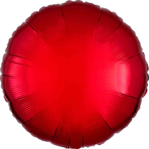 Red Circle Inflated Foil Balloon