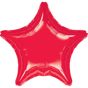 Red Star Inflated Foil Balloon